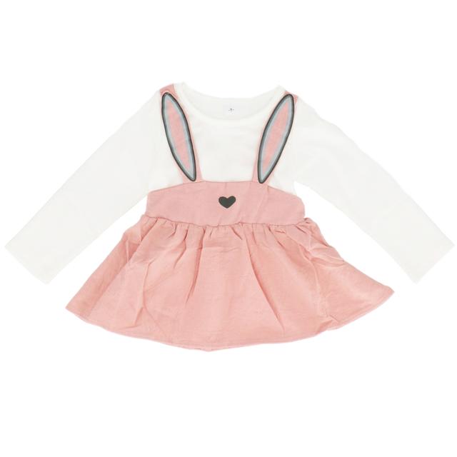 ベビー服 通販ベビー服 女の子 春夏 おしゃれ かわいい 子供服 ワンピース 長袖 半袖 キッズ ベビー 子ども服 70 80 90 100 うさみみ フレアワンピース ベビー服 | BACKYARD FAMILY | 02