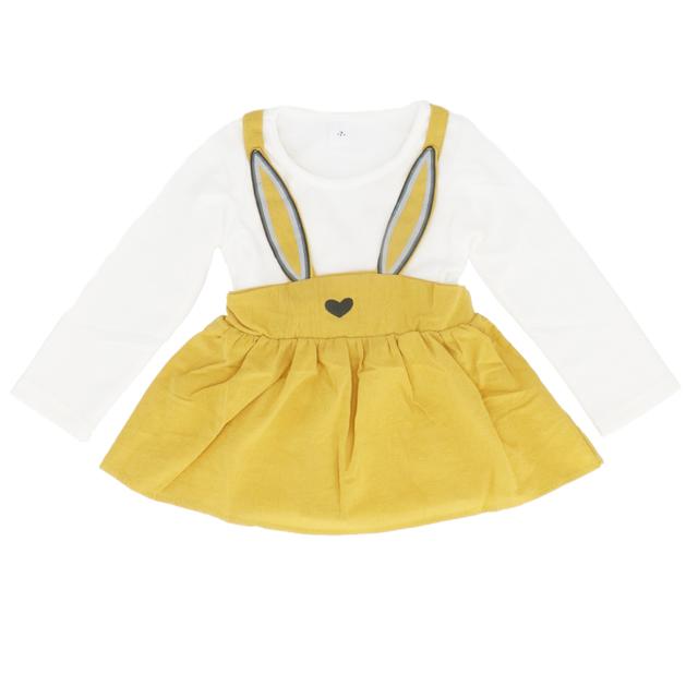 ベビー服 通販ベビー服 女の子 春夏 おしゃれ かわいい 子供服 ワンピース 長袖 半袖 キッズ ベビー 子ども服 70 80 90 100 うさみみ フレアワンピース ベビー服 | BACKYARD FAMILY | 04