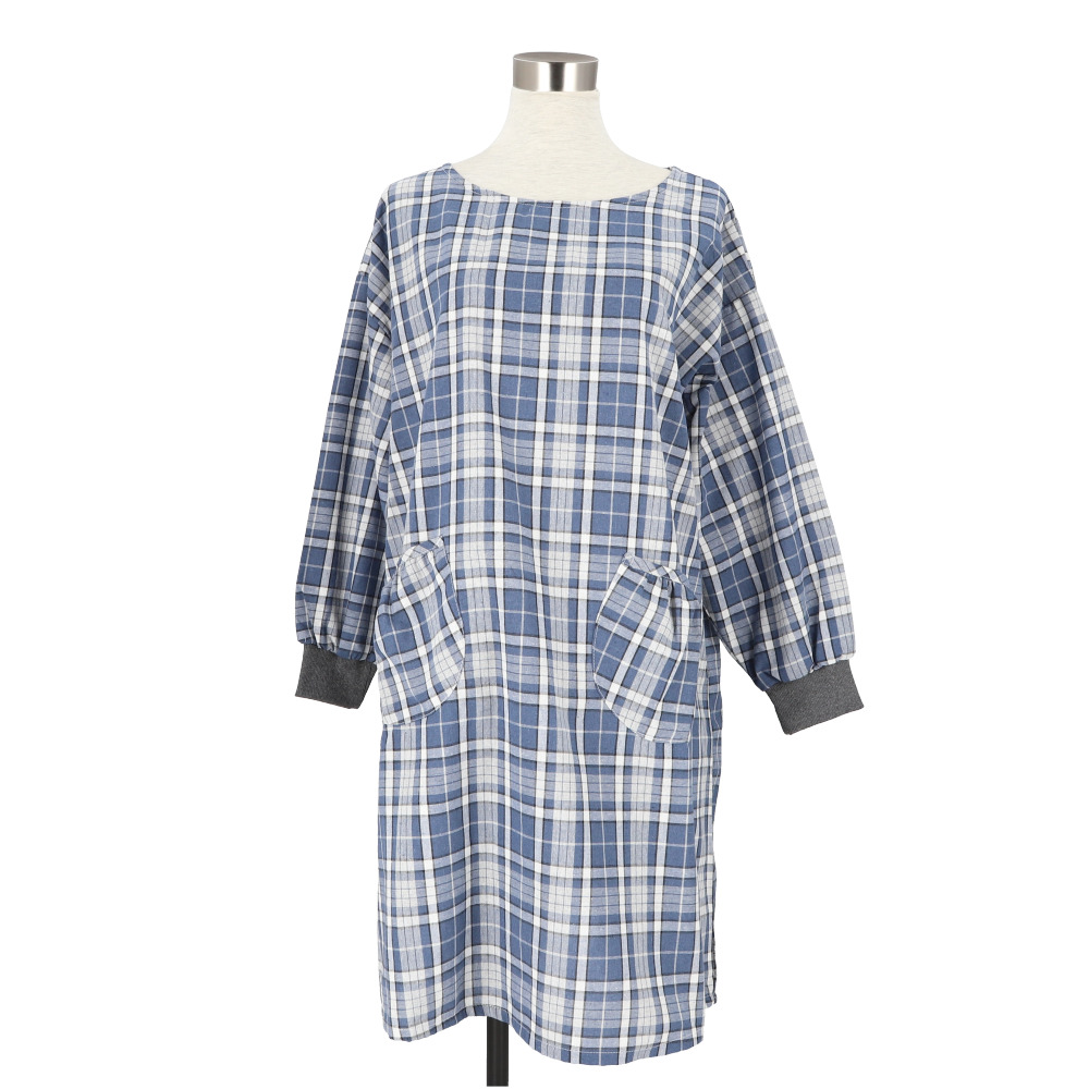 割烹着おしゃれ 通販 かっぽう着 エプロン 前掛け スモック おしゃれ かっぽうぎ シンプル ロング丈 レディース 女性 大人 ルームウェア 長袖  割烹着おしゃれ |  | 03