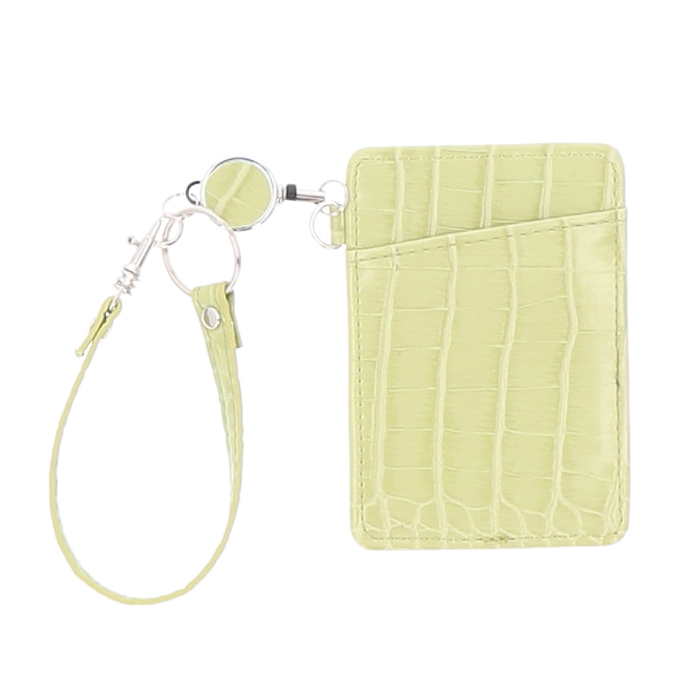 パスケース リール付き 通販 定期入れ 定期券ケース icカード カードケース メンズ レディース 財布 ケース 通勤 通学 ビジネス 合皮 クロコダイル柄 パスケース | ブランド登録なし | 09