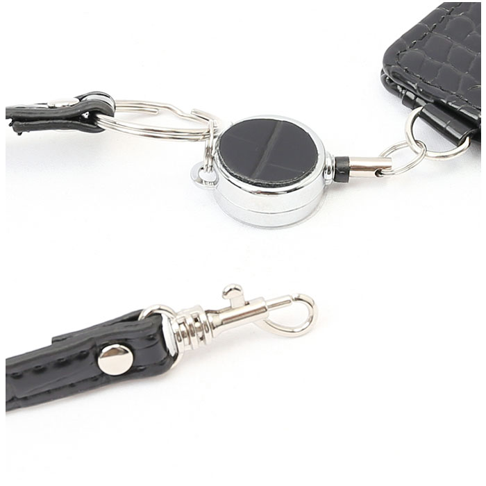 パスケース リール付き 通販 定期入れ 定期券ケース icカード カードケース メンズ レディース 財布 ケース 通勤 通学 ビジネス 合皮 クロコダイル柄 パスケース | ブランド登録なし | 14