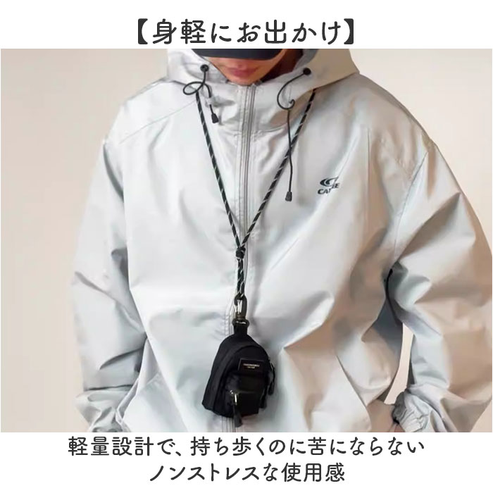 ミニポーチ カラビナ付き リュック型 通販 ポーチ ネックポーチ 小物入れ ストラップ ネックストラップ コインケース 小銭入れ ミニ財布 ミニ 小さめ ミニポーチ |  | 14