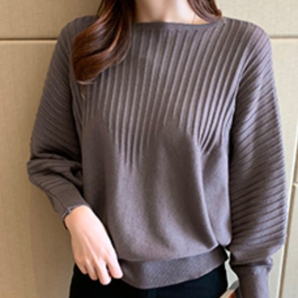 ニット レディース 長袖 通販 セーター ニットセーター ニットトップス ボートネック ドルマンスリーブ ぽわん袖 冬 秋冬 薄手 おしゃれ シンプル 無地 ニット | BACKYARD FAMILY | 07