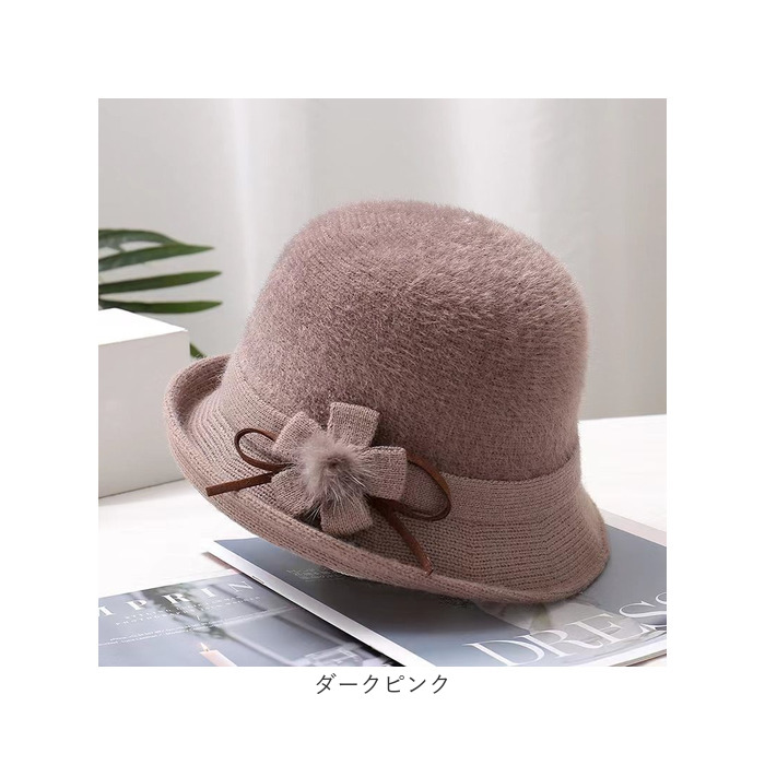 帽子 レディース 通販 ぼうし ハット レディース帽子 ふわふわ フワフワ 秋冬 あったか あたたかい もこもこ モコモコ 花 はな フラワー シンプル 無地 | BACKYARD FAMILY | 16
