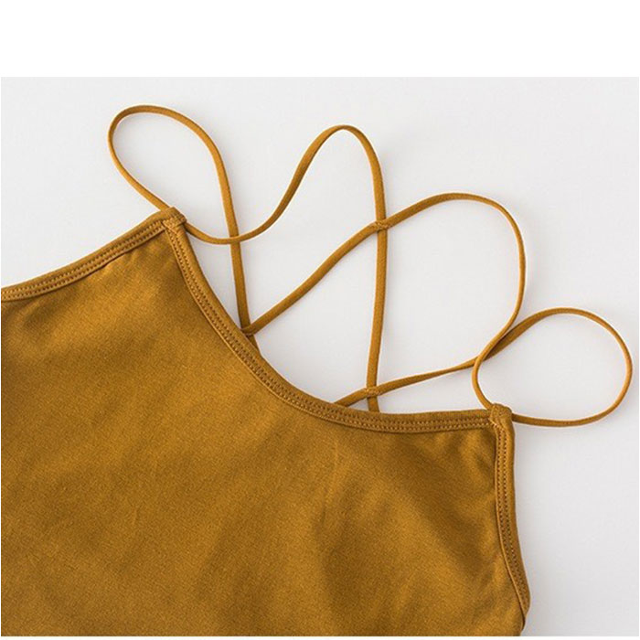 キャミソール バッククロス カップ付き 通販 ブラトップ ブラキャミ ノンワイヤー インナー 肌着 下着 オープンバック 背中見せ クロス キャミソール |  | 10