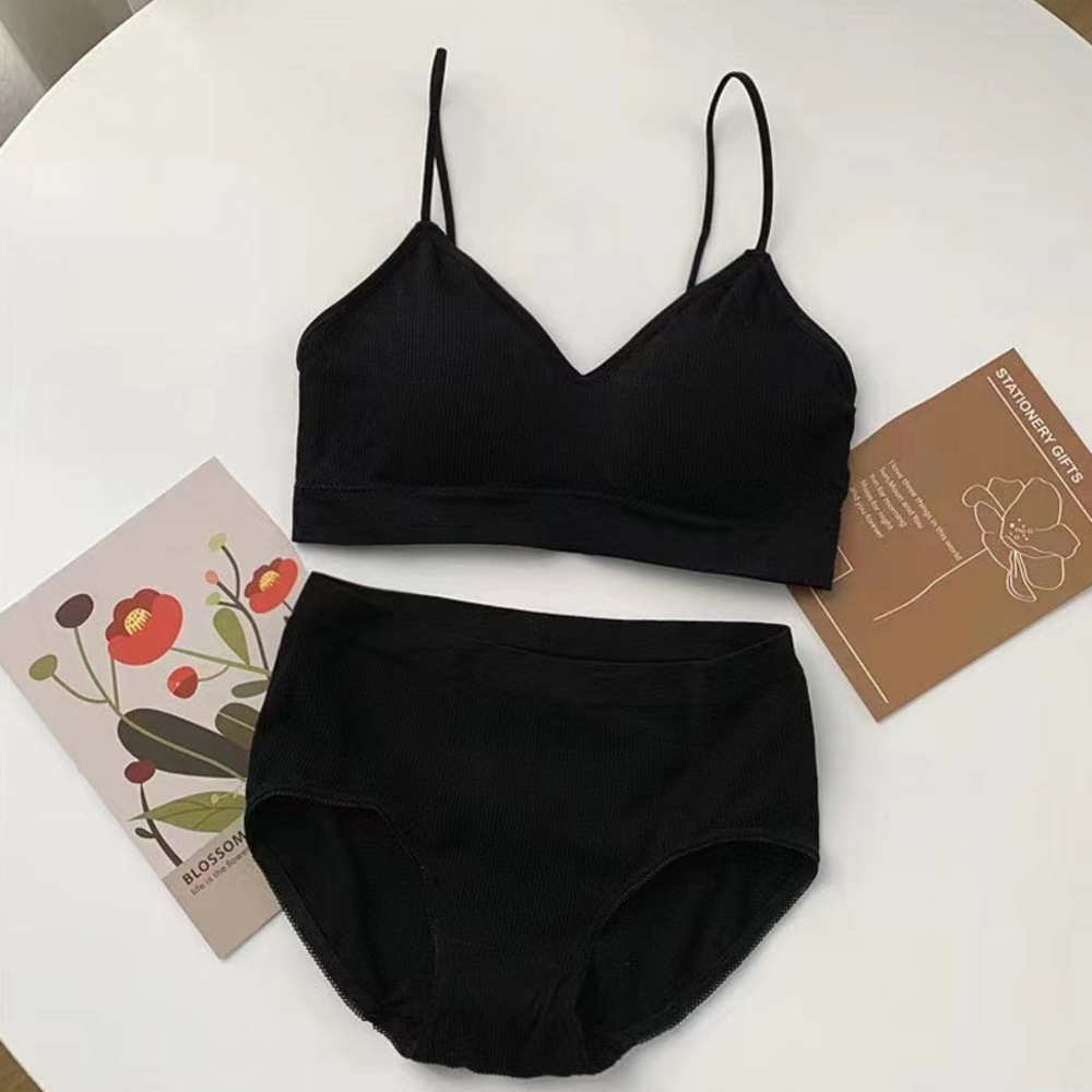 ブラ ショーツ 上下セット ノンワイヤー 通販 ブラジャー セット パンツ レディース下着 ノンワイヤーブラ スポブラ スポーツブラ インナー 肌着 下着 リブ ブラ | BACKYARD FAMILY | 02