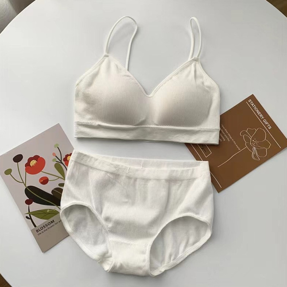 ブラ ショーツ 上下セット ノンワイヤー 通販 ブラジャー セット パンツ レディース下着 ノンワイヤーブラ スポブラ スポーツブラ インナー 肌着 下着 リブ ブラ | BACKYARD FAMILY | 03