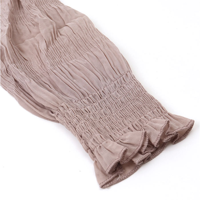 レディース ブラウス 長袖 おしゃれ 通販 シアーシャツ シアートップス ハイネック フリル きれいめ 上品 オフィスカジュアル 通勤 オフィス レディース |  | 08