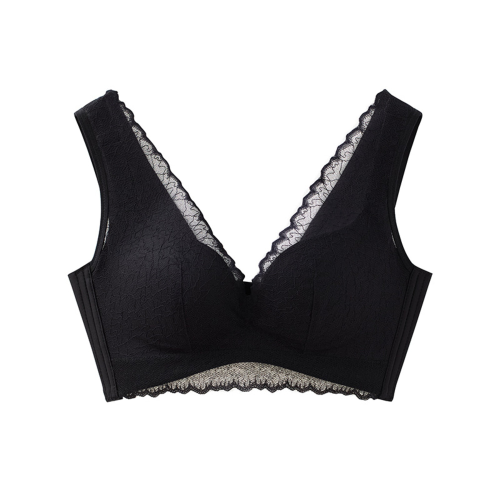 ナイトブラ 通販 ブラジャー ノンワイヤー 下着 肌着 ランジェリー インナー スポーツブラ スポブラ 脇高 レース ストレスフリー シンプル ナイトブラ |  | 02