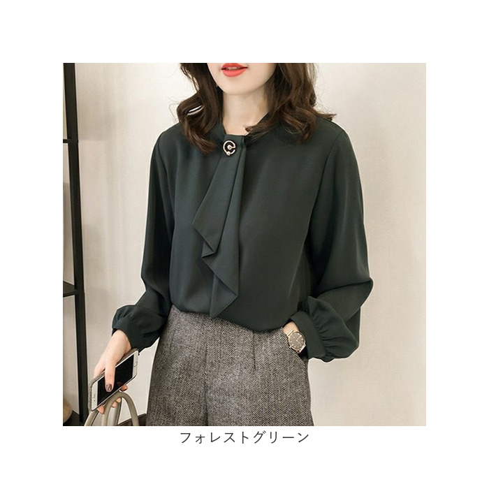 ブラウス レディース 長袖 通販 ボウタイブラウス トップス きれいめ オフィス シャツ 上品 長袖トップス おしゃれ スーツインナー 春 秋 夏 ボウタイ 通勤 |  | 11