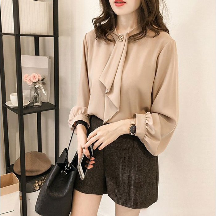 ブラウス レディース 長袖 通販 ボウタイブラウス トップス きれいめ オフィス シャツ 上品 長袖トップス おしゃれ スーツインナー 春 秋 夏 ボウタイ 通勤 |  | 02