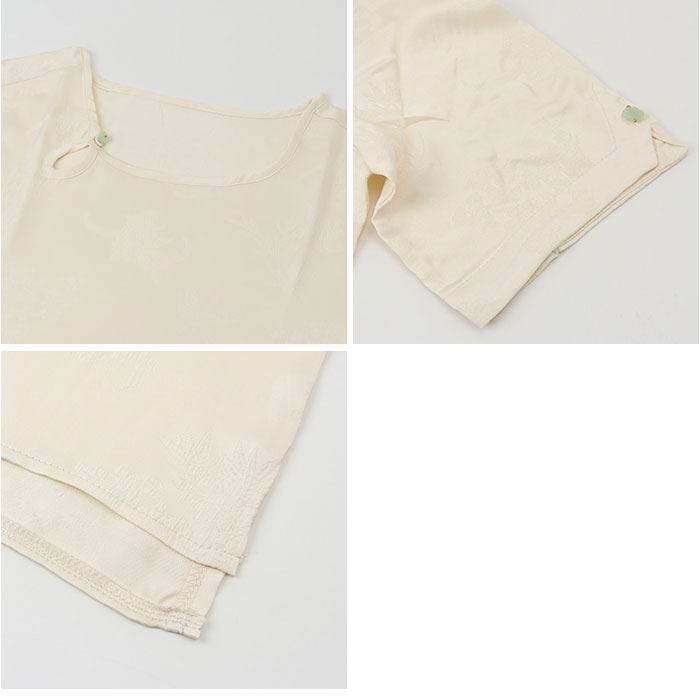 ブラウス 半袖 チャイナ風 通販 チャイナボタン 中華風 レディース きれいめ 薄手 春 夏 ビジネス オフィス オフィスカジュアル ゆったり ブラウス |  | 06