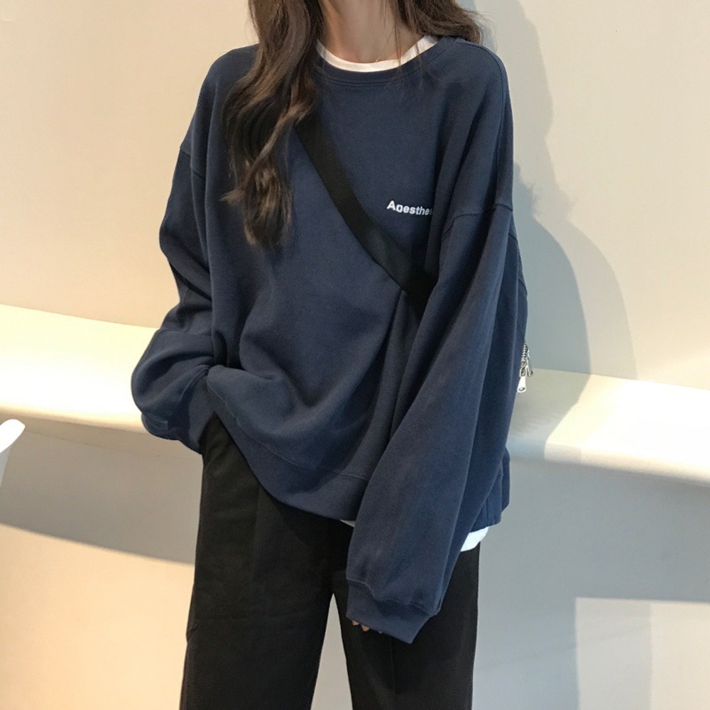 トレーナー レディース スウェット 通販 ゆったり 長袖 トップス ロング 大きめ オーバーサイズ 体型カバー リラックス シンプル おしゃれ トレーナー | BACKYARD FAMILY | 02