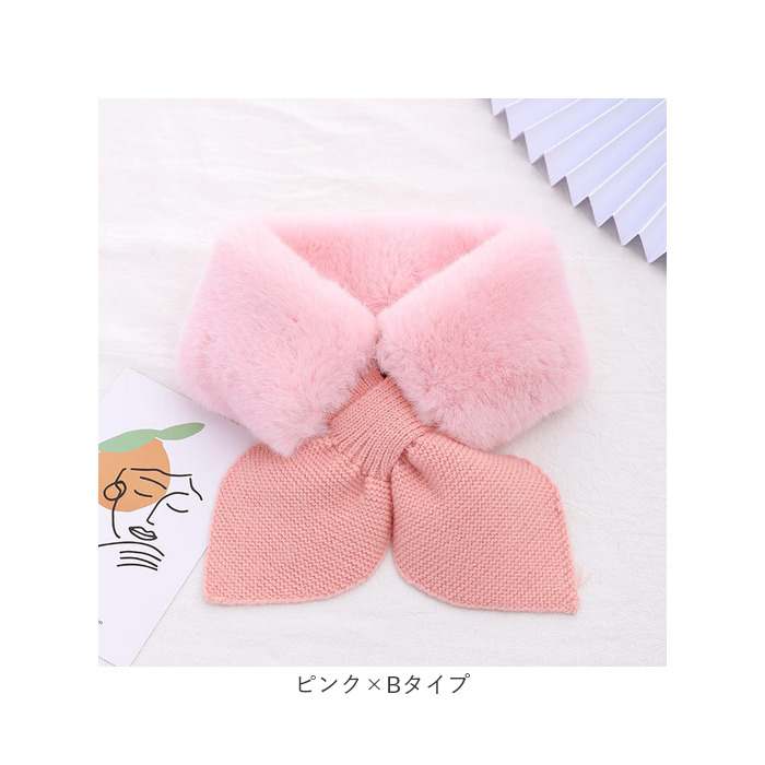 差し込み マフラー キッズ 通販 襟巻き ファー ティペット 首巻き えりまき 付け襟 つけ襟 スヌード ネックウオーマー 女の子 かわいい 可愛い 差し込み |  | 18