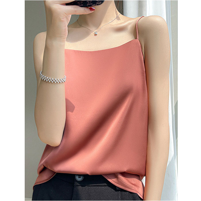 インナー キャミソール サテン 下着 肌着 トップス ノースリーブ おしゃれ きれいめ レディース アンダーウェア ゆったり 光沢感 サラサラ 保温 吸湿 インナー |  | 03