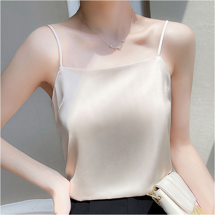 インナー キャミソール サテン 下着 肌着 トップス ノースリーブ おしゃれ きれいめ レディース アンダーウェア ゆったり 光沢感 サラサラ 保温 吸湿 インナー |  | 06