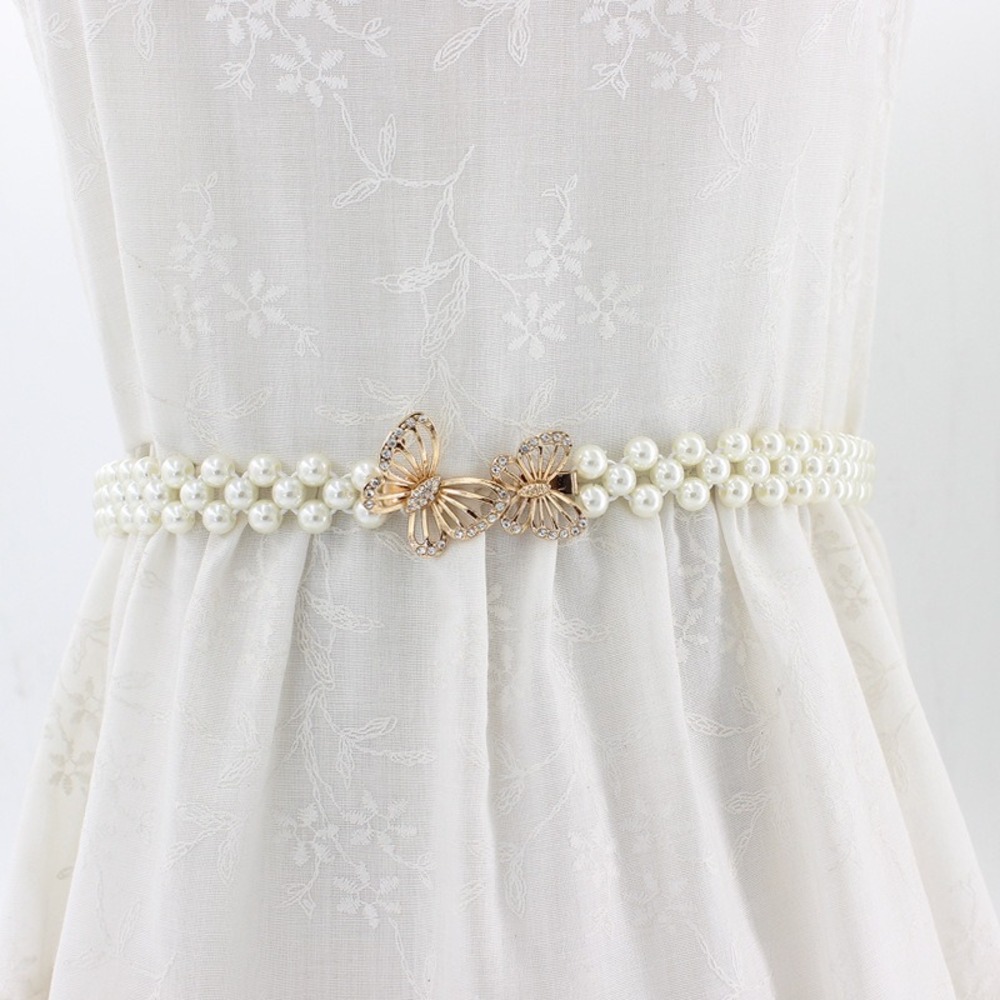 パーティー ドレス ベルト 通販 ドレスベルト ウェディング ゴムベルト サッシュベルト パール レディース ウエディング ウエストマーク パーティー | BACKYARD FAMILY | 02