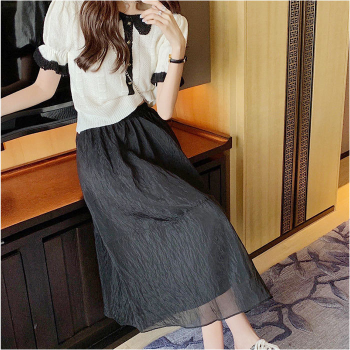 フレアスカート ミモレ丈 通販 シフォンスカート ロング スカート フレア ロングスカート ボトムス Aライン ウエストゴム 透け感 ふんわり フレアスカート |  | 06