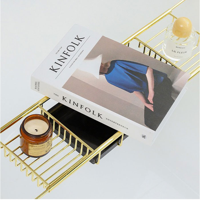 バスタブトレー 伸縮 バスラック 通販 バスタブラック 浴室用ラック バステーブル テーブル トレー ラック スライド式 浴槽 お風呂 水切り バスタブトレー |  | 10