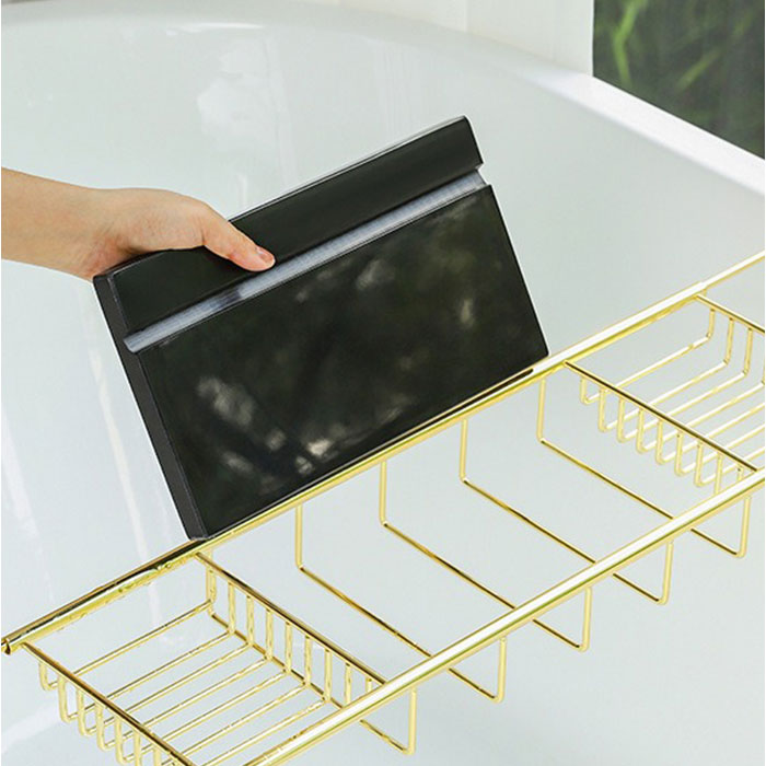 バスタブトレー 伸縮 バスラック 通販 バスタブラック 浴室用ラック バステーブル テーブル トレー ラック スライド式 浴槽 お風呂 水切り バスタブトレー |  | 11