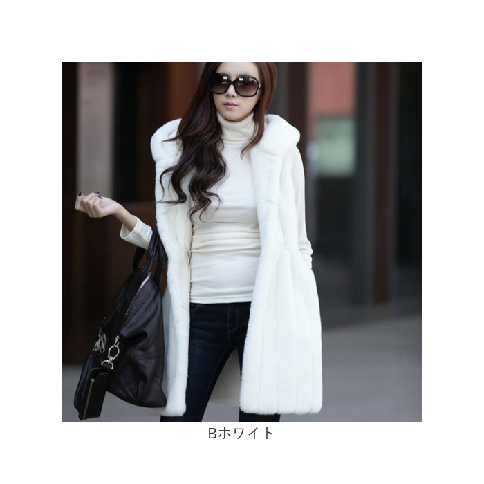ファー ベスト ロング レディース 通販 フェイクファー コート ノースリーブ ジレ アウター フード付き もこもこ ふわふわ 秋冬 重ね着 おしゃれ かわいい |  | 11