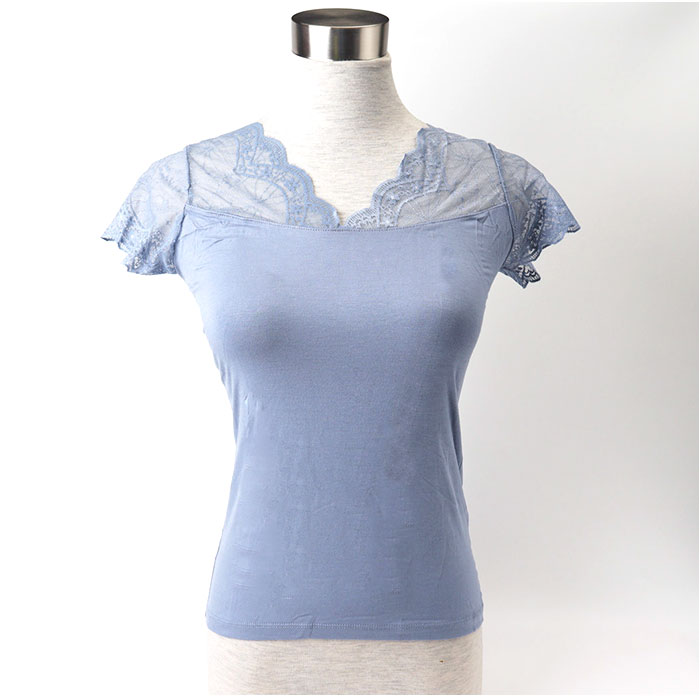 レース インナー 半袖 通販 タンクトップ 肌着 下着 レディース フレンチスリーブ Vネック レイヤード 重ね着 トップス 透け シアー 2way 伸縮性 レース |  | 15