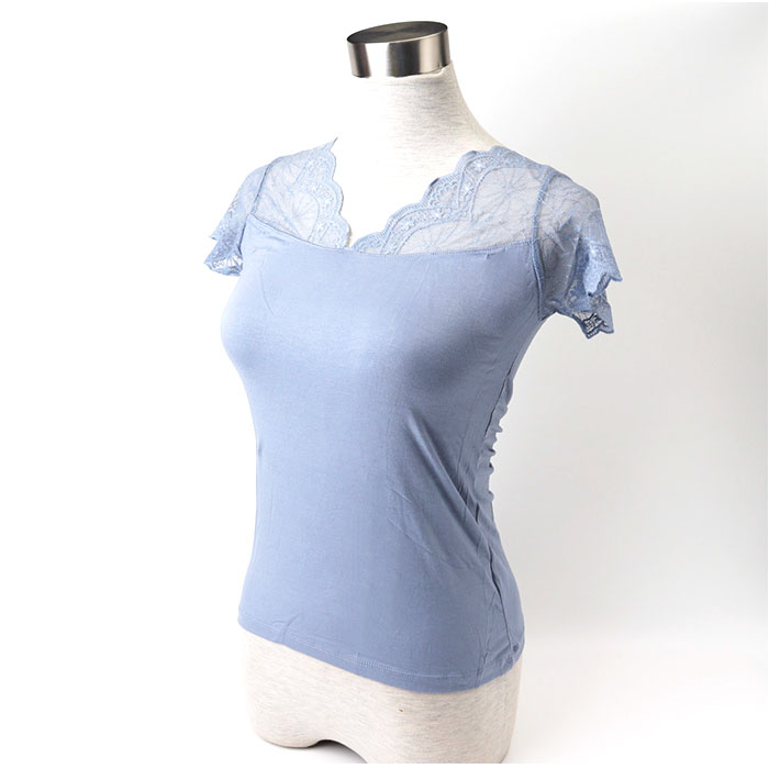 レース インナー 半袖 通販 タンクトップ 肌着 下着 レディース フレンチスリーブ Vネック レイヤード 重ね着 トップス 透け シアー 2way 伸縮性 レース |  | 16