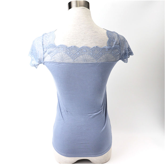 レース インナー 半袖 通販 タンクトップ 肌着 下着 レディース フレンチスリーブ Vネック レイヤード 重ね着 トップス 透け シアー 2way 伸縮性 レース |  | 17