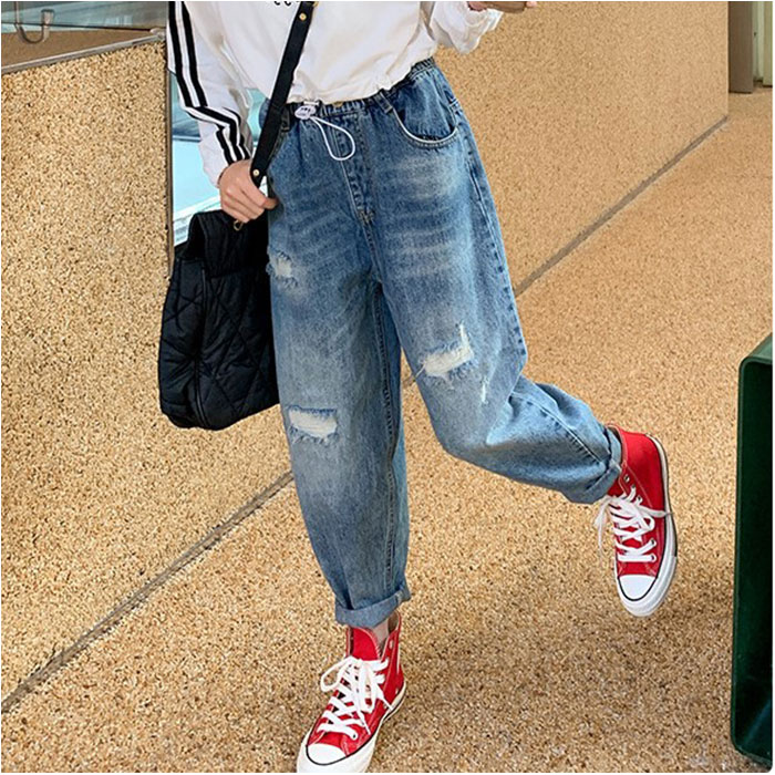 デニムパンツ キッズ 女の子 通販 テーパードパンツ ジーパン ジーンズ 長ズボン ズボン パンツ 子供服 動きやすい 楽ちん デニム ウエストゴム デニムパンツ |  | 15