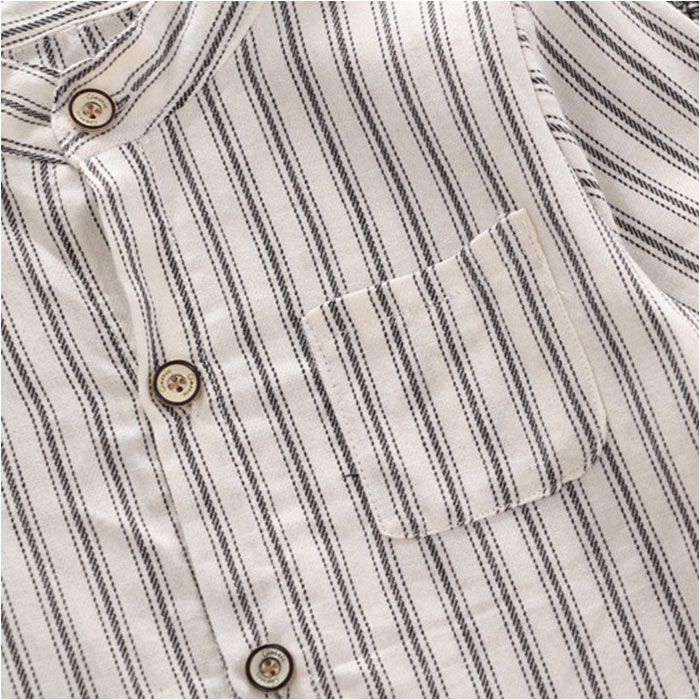 シャツ 長袖 ストライプ 通販 キッズシャツ 長袖シャツ ボタンシャツ 前開き スタンドカラー 子供服 子ども服 こども服 ストライプ柄 子供 子ども こども シャツ |  | 12