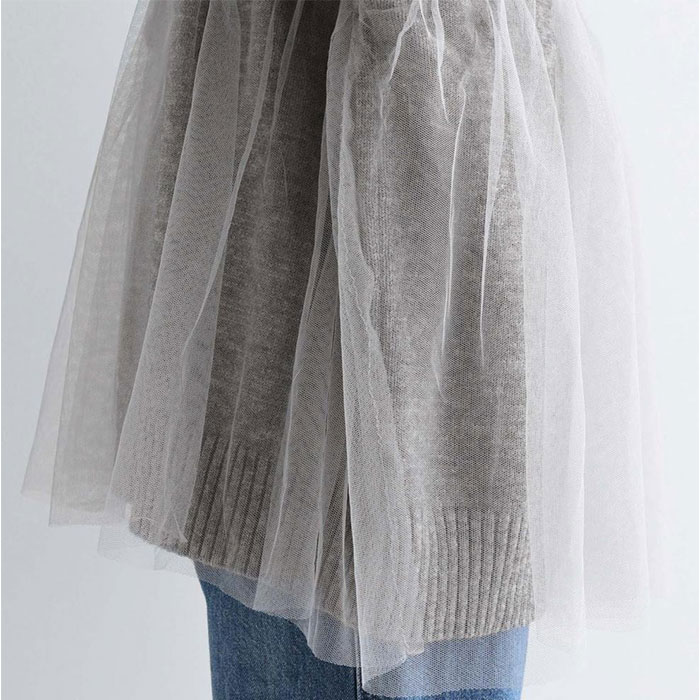 チュールニット レディース 長袖 通販 ニット セーター ニットセーター プルオーバー トップス 冬 秋冬 春秋 チュール フリル かわいい きれいめ チュールニット |  | 11