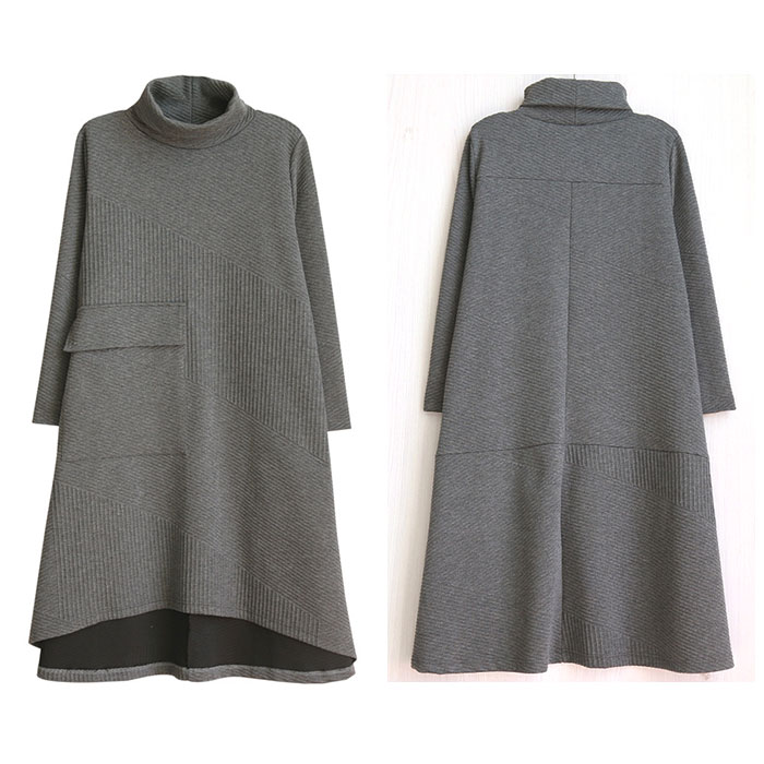 ワンピース レディース ニット きれいめ 通販 ワンピ 長袖 ロング ロング丈 体型カバー 無地 着回し シンプル カジュアル 秋 春 冬 エレガント ワンピース | BACKYARD FAMILY | 11