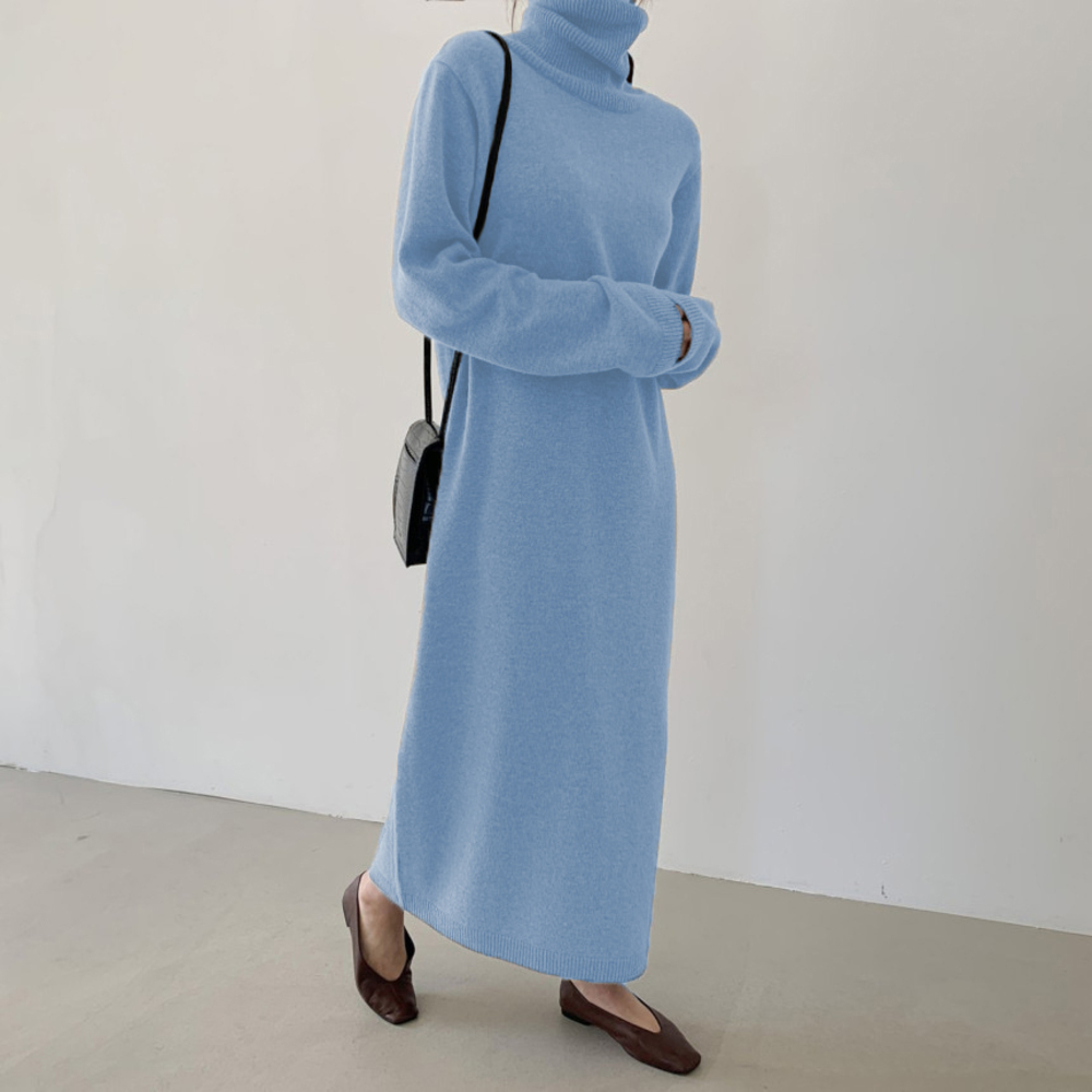 ニットワンピース ロング レディース 通販 ニット ワンピース ワンピ セーター 長袖 ロング丈 タートルネック ハイネック ゆったり カジュアル ニットワンピース | BACKYARD FAMILY | 04