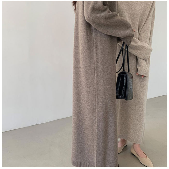 ニットワンピース ロング レディース 通販 ニット ワンピース ワンピ セーター 長袖 ロング丈 タートルネック ハイネック ゆったり カジュアル ニットワンピース | BACKYARD FAMILY | 13