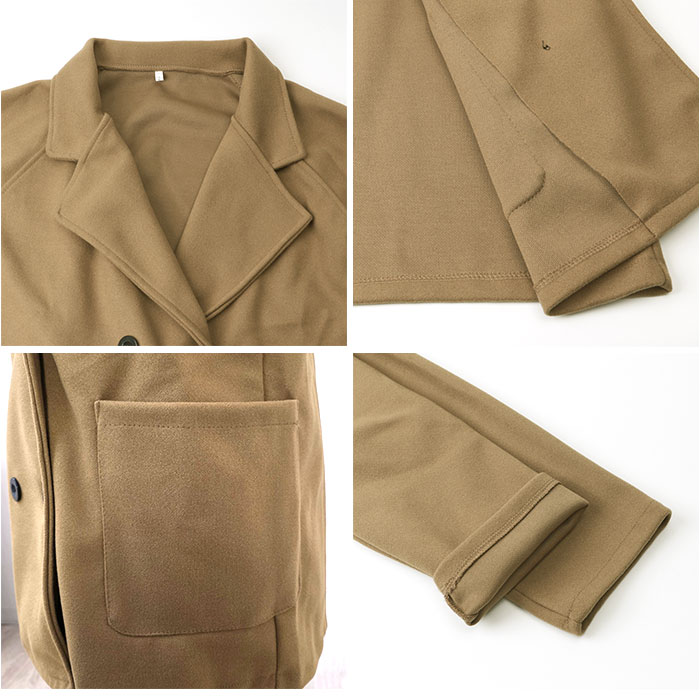 チェスターコート レディース 通販 ダブルチェスターコート ジャケット コート ゆったり 防寒 シンプル 秋冬 冬 通勤 秋服 長袖 無地 暖かい きれいめ |  | 08