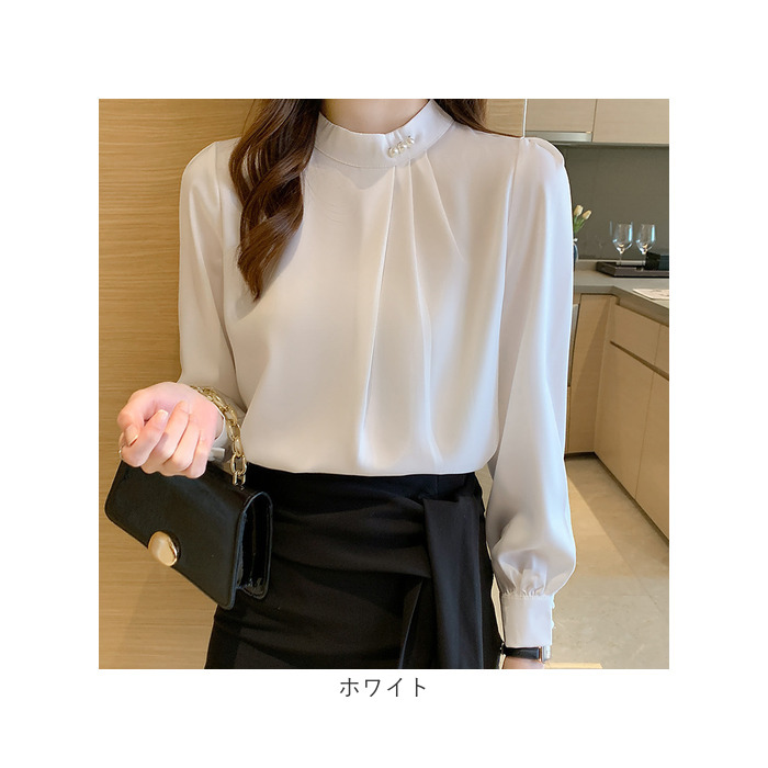 ブラウス 長袖 秋冬 レディース きれいめ 通販 シャツブラウス シャツ トップス プルオーバー おしゃれ オシャレ オフィス フォーマル スーツ インナー ブラウス |  | 12