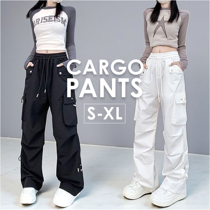 カーゴパンツ ウエストゴム レディース 通販 イージーパンツ ワークパンツ ワイドパンツ ダンスパンツ ロングパンツ 長ズボン ズボン パンツ カーゴパンツ | BACKYARD FAMILY