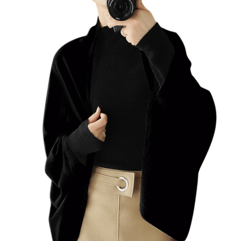 ドルマン カーディガン レディース 通販 ポンチョ ニット ストール ショール マント ニットカーディガン 大判ストール 長袖 羽織り トップス 秋冬 ドルマン | BACKYARD FAMILY | 05