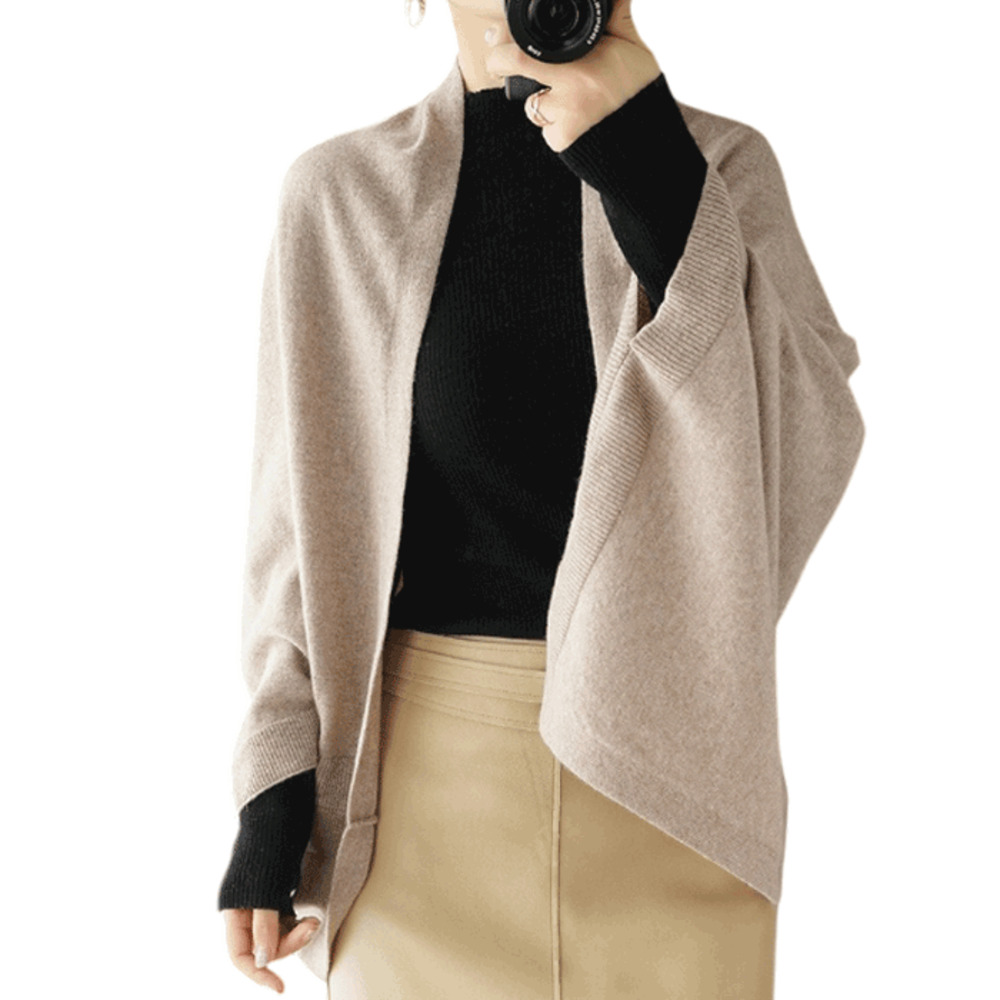 ドルマン カーディガン レディース 通販 ポンチョ ニット ストール ショール マント ニットカーディガン 大判ストール 長袖 羽織り トップス 秋冬 ドルマン | BACKYARD FAMILY | 04