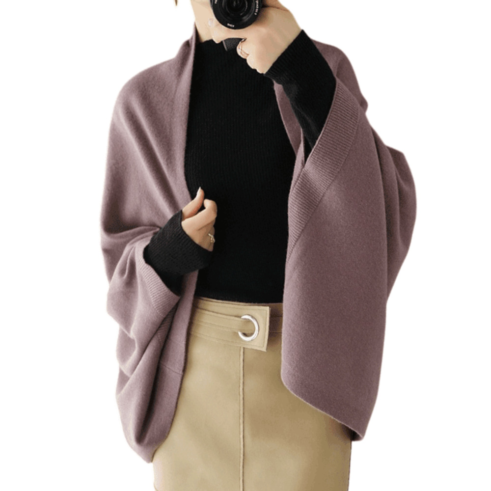 ドルマン カーディガン レディース 通販 ポンチョ ニット ストール ショール マント ニットカーディガン 大判ストール 長袖 羽織り トップス 秋冬 ドルマン | BACKYARD FAMILY | 01