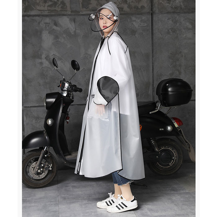 レインコート 自転車 通学 リュック 通販 レインポンチョ レインウェア レインウエア 雨具 カッパ ロング丈 ロング レディース メンズ 二重ツバ レインコート |  | 02