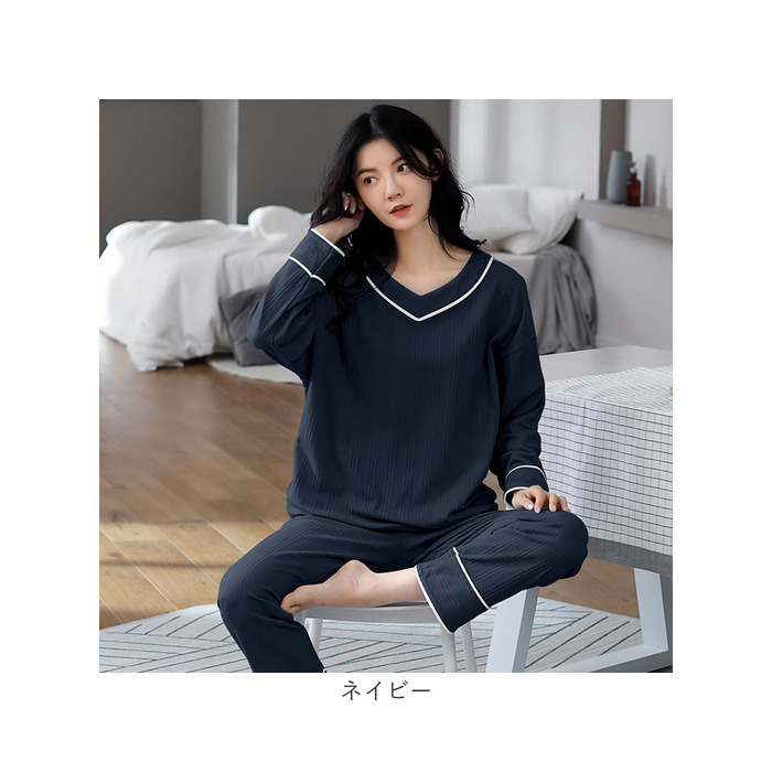 特売！美品♡1回のみ着用 ネイビー ハート　ルームウェアセットアップ BACKYARD FAMILY（バックヤードファミリー） ルームウェア レディース