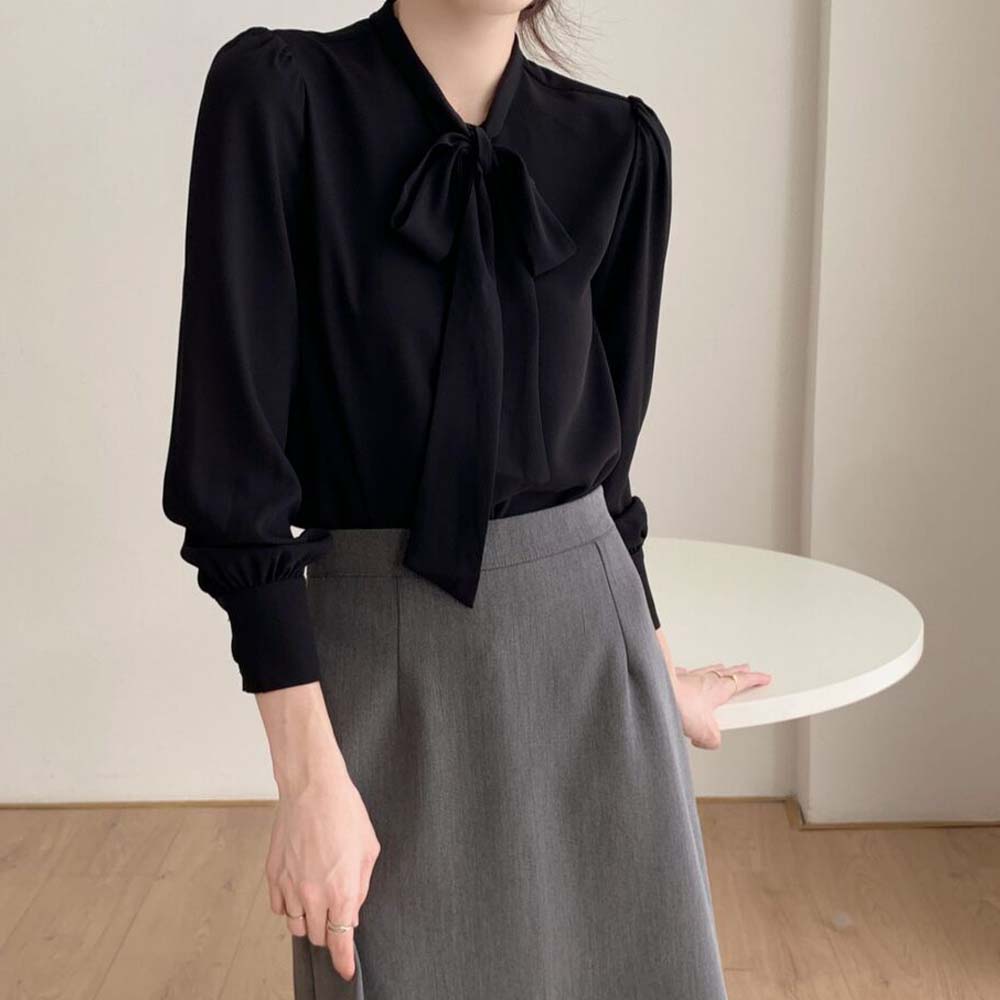 ブラウス リボンタイ レディース 通販 レディースブラウス リボンタイブラウス シャツブラウス ボウタイブラウス 事務服 ボータイ カジュアル ブラウス | BACKYARD FAMILY | 03