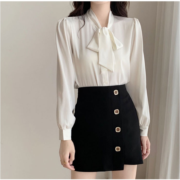 ブラウス リボンタイ レディース 通販 レディースブラウス リボンタイブラウス シャツブラウス ボウタイブラウス 事務服 ボータイ カジュアル ブラウス |  | 10