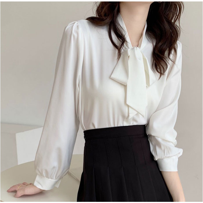 ブラウス リボンタイ レディース 通販 レディースブラウス リボンタイブラウス シャツブラウス ボウタイブラウス 事務服 ボータイ カジュアル ブラウス |  | 05