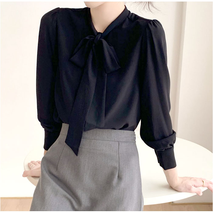 ブラウス リボンタイ レディース 通販 レディースブラウス リボンタイブラウス シャツブラウス ボウタイブラウス 事務服 ボータイ カジュアル ブラウス |  | 08