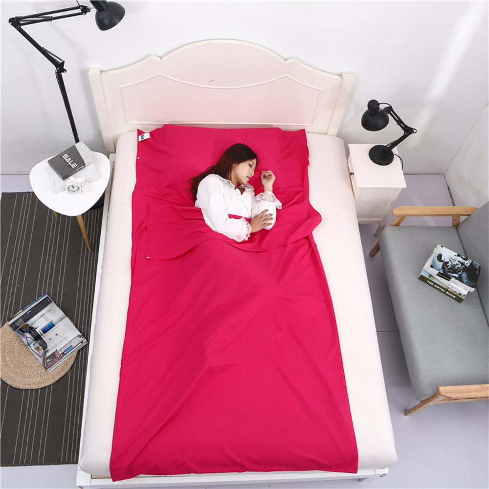 寝袋 インナーシュラフ 旅行 通販 インナーシーツ トラベルシーツ インナー シュラフ 収納袋付き 折り畳み 持ち運び コンパクト 携帯 封筒型 枕カバー付き 寝袋 | ブランド登録なし | 08