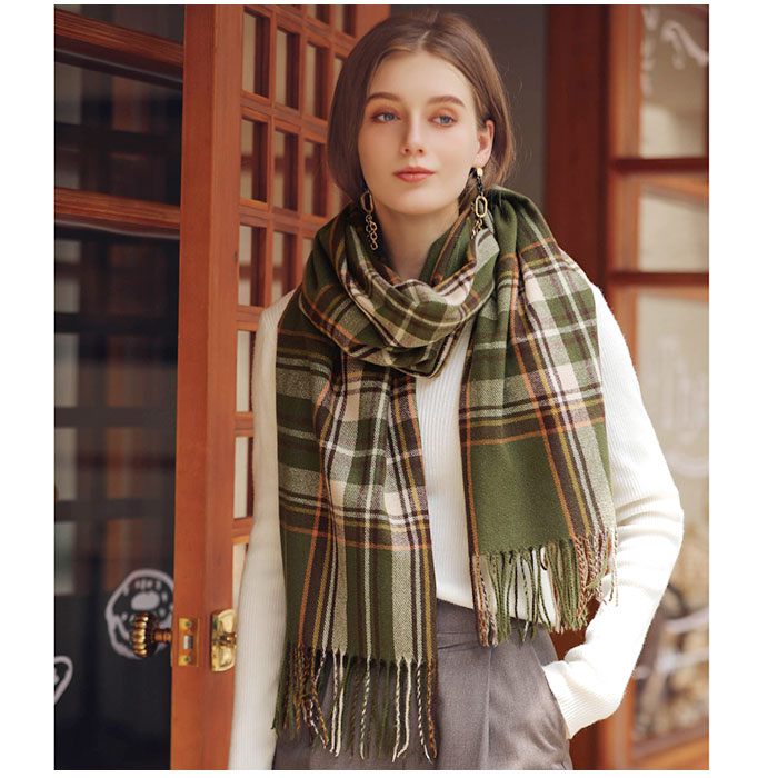 マフラー チェック柄 通販 ストール スカーフ あたたかい 暖かい レディース メンズ 男女兼用 ユニセックス チェック 柄 秋 冬 贈り物 ギフト おしゃれ マフラー |  | 09
