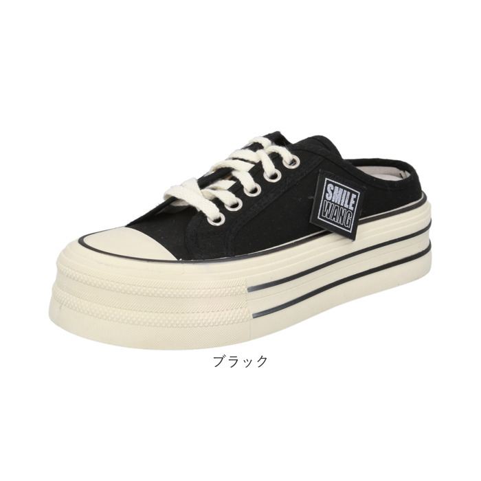 キャンバスシューズ 厚底 レディース 通販 かかとなし スニーカー 厚底スニーカー シューズ スリッポン 靴 サンダル おしゃれ 室内 仕事履き キャンバスシューズ | BACKYARD FAMILY | 18