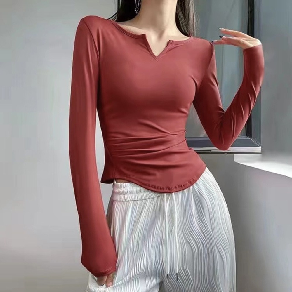 ヨガウェア トップス 通販 ヨガトップス 長袖 ヨガ ウェア キーネック tシャツ ロンt レディース ロングTシャツ 長袖Tシャツ ピラティスウェア ヨガウェア | BACKYARD FAMILY | 04